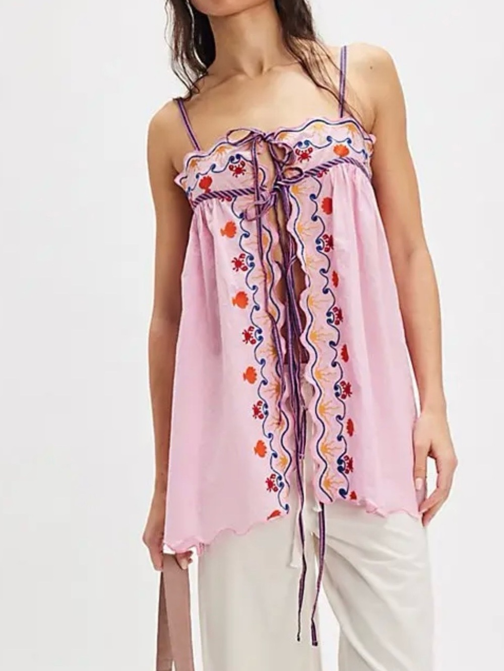 Kinga Csilla Calypso Ares Tie Front Top